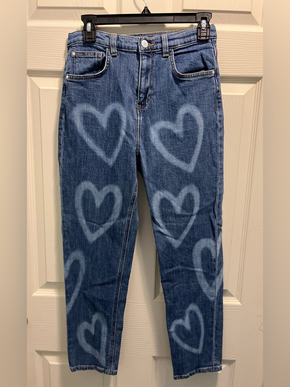 Guess Blue Heart Print Denim Jeans